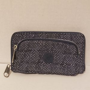 Kipling Blue and white zippered wallet